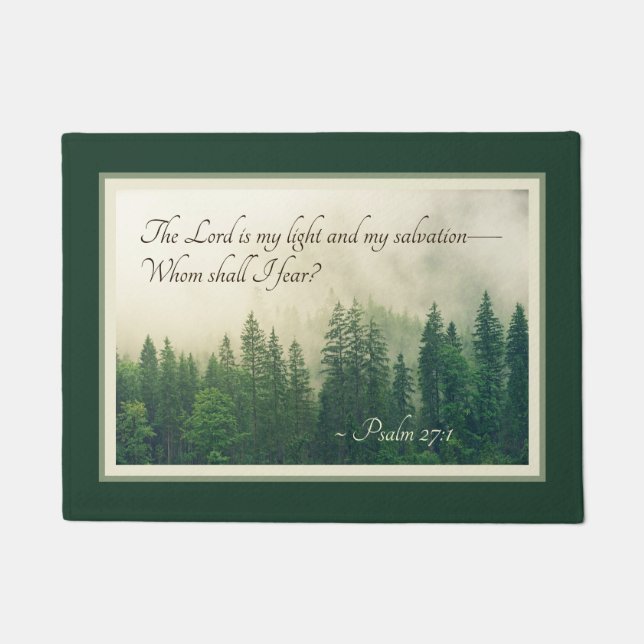 Psalm 27:1 Der Herr ist mein Licht und meine Erret Fußmatte (Vorderseite)