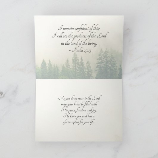 Psalm 27:1 Der Herr ist mein Licht und meine Erret Karte (Innenseite)