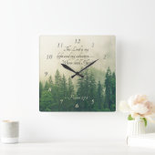 Psalm 27:1 Der Herr ist mein Licht und meine Erret Quadratische Wanduhr (Zuhause)