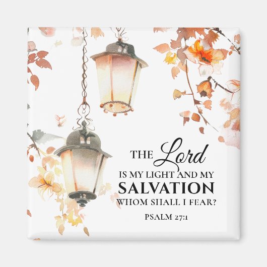 Psalm 27:1 Der Herr ist meine Light & Salvation Bi Magnet (Vorne)