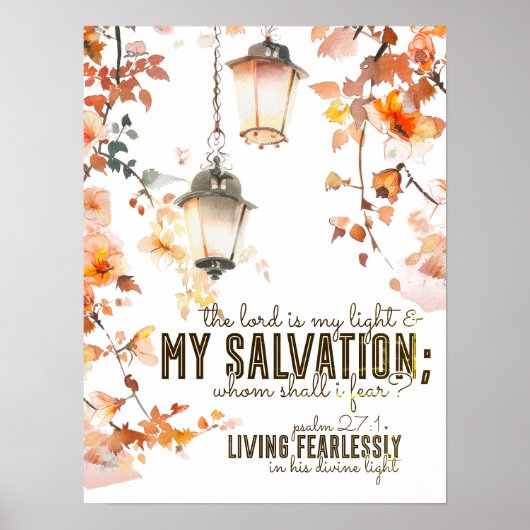 Psalm 27:1 Der Herr ist meine Light & Salvation Bi Poster (Vorne)