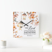 Psalm 27:1 Der Herr ist meine Light & Salvation Bi Quadratische Wanduhr (Zuhause)