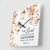 Psalm 27:1 Der Herr ist meine Light & Salvation Bi Quadratische Wanduhr (Winkel)