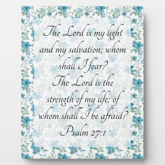 Psalm 27:1  fotoplatte (Vorderseite)