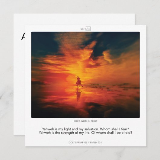 Psalm 27:1 GOD'S PROMISES SCRIPIX Einladung (Vorne/Hinten)