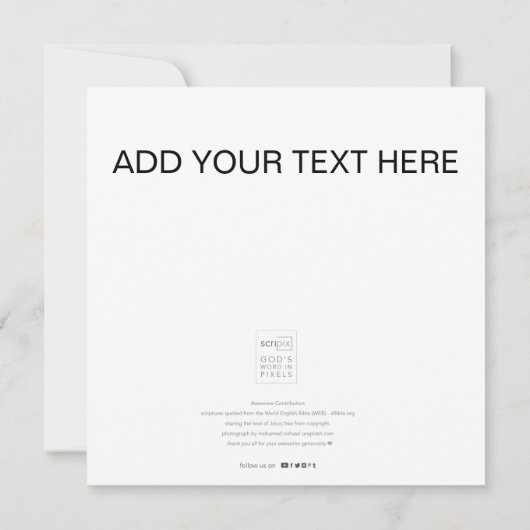 Psalm 27:1 GOD'S PROMISES SCRIPIX Einladung (Rückseite)