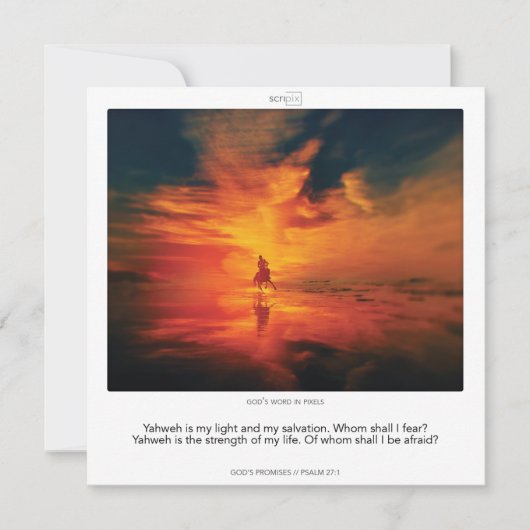 Psalm 27:1 GOD'S PROMISES SCRIPIX Einladung (Vorderseite)