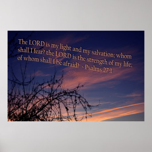 Psalm 27:1 in der Morgendämmerung Poster (Vorne)
