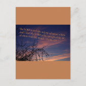 Psalm 27:1 in der Morgendämmerung Postkarte (Vorderseite)