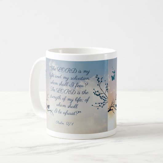 Psalm 27:1 kaffeetasse (Vorderseite Links)