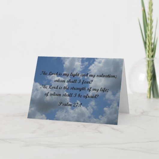 Psalm 27:1 karte (Vorderseite)