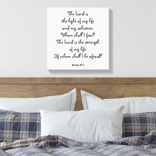 Psalm 27:1 leinwanddruck (Insitu (Schlafzimmer))