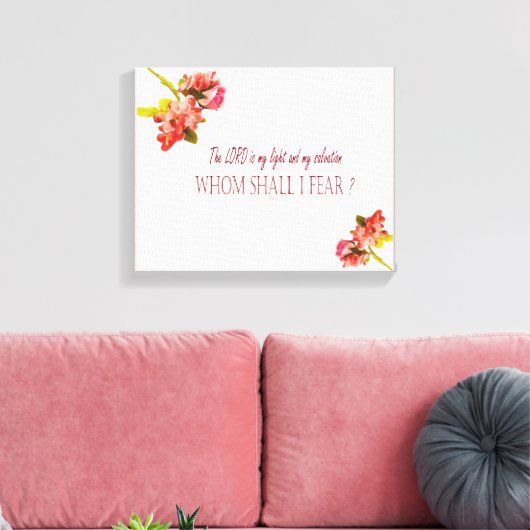 Psalm 27:1-Lord, der gestreiften Leinwand drucken (Insitu (Wohnzimmer))