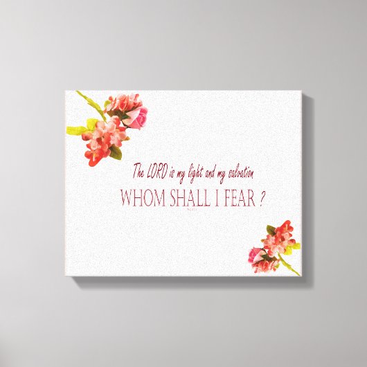 Psalm 27:1-Lord, der gestreiften Leinwand drucken (Vorderseite)