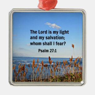Psalm 27:1 ornament aus metall