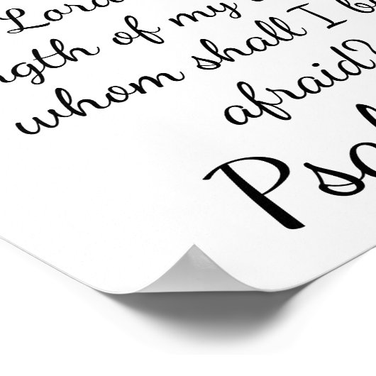 Psalm 27:1 poster (Ecke)