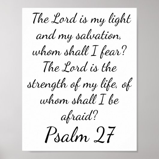 Psalm 27:1 poster (Vorne)