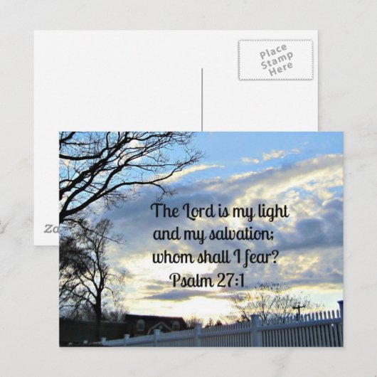 Psalm 27:1 postkarte (Vorne/Hinten)