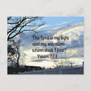 Psalm 27:1 postkarte