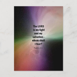 Psalm 27:1 postkarte