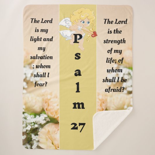 Psalm 27:1 Sherpa-Decke Sherpadecke (Vorderseite)