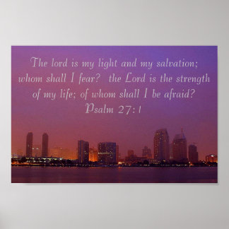 Psalm 27:1 Skyline-Poster Poster