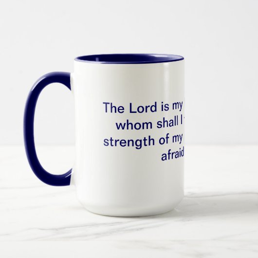 Psalm-27:1 Wecker-Tasse Tasse (Links)