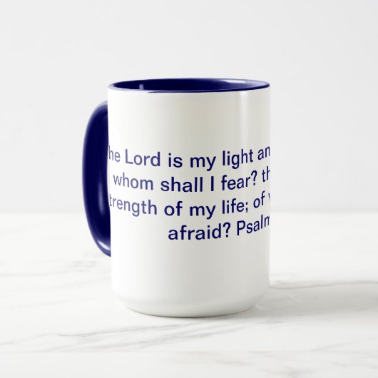Psalm-27:1 Wecker-Tasse Tasse (Vorderseite Links)