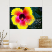 Psalm 27:4 auf dem Dreamy-Hibiskus Poster (Küche)