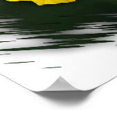 Psalm 27:4 Hibiskus auf Weiß Poster (Ecke)