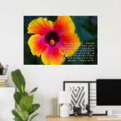 Psalm 27:4 Hibiskus Poster (Heimbüro)