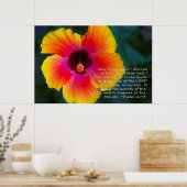 Psalm 27:4 Hibiskus Poster (Küche)