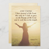 Psalm 27:4 One Thing I Desired of the Lord Card (Vorne/Hinten)
