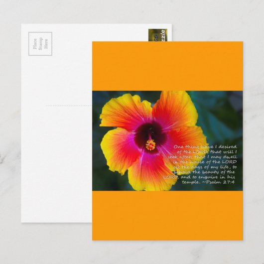 Psalm 27:4 postkarte (Vorne/Hinten)