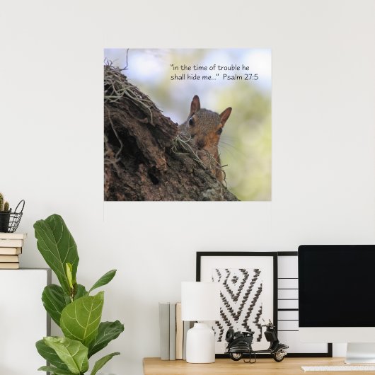 Psalm 27:5 Bibelposter Poster (Heimbüro)