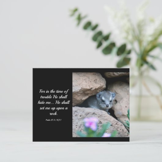 Psalm 27:5 (KJV) Postkarte (Stehend Vorderseite)