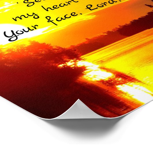 Psalm 27:8 Ihr Gesicht LORD Ich werde Bibel suchen Poster (Ecke)