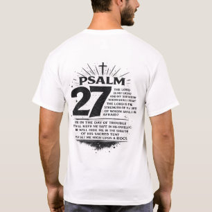 Psalm 27 Bibelvers Christliches Rückendruck T-Shir T-Shirt
