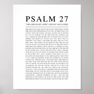 Psalm 27 Der Herr ist mein Licht und meine Errettu Poster