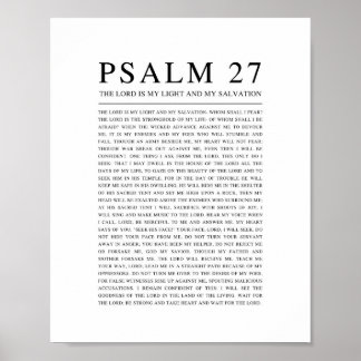 Psalm 27 Der Herr ist mein Licht und meine Errettu Poster