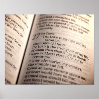 Psalm 27 Druck (Version 1) Poster