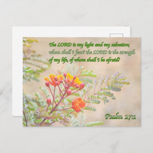 Psalm 27 postkarte (Vorne/Hinten)