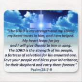 Psalm-28:7 - 9 mousepad (Vorne)