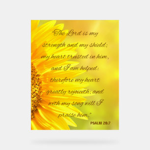 Psalm 28:7 Acryl-Schild - "Der Herr ist... Acrylschild