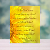 Psalm 28:7 Acryl-Schild - "Der Herr ist... Acrylschild (Neutral)
