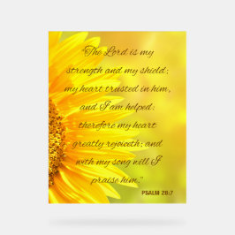 Psalm 28:7 Acrylic Sign - "The Lord is... Acrylschild