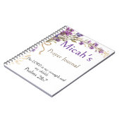 Psalm 28:7 Bibelvers, Lila Gebetsjournal,  Notizblock (Linke Seite)