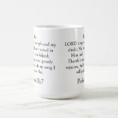 Psalm 28:7 Bibelvers, Stärkeschrift Modern  Kaffeetasse (Mittel)