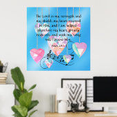 Psalm 28:7 poster (Heimbüro)