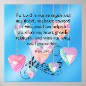 Psalm 28:7 poster (Vorne)